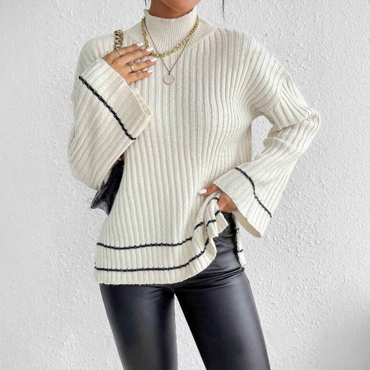 Alison | Women's Turtleneck Ribbed Sweater
